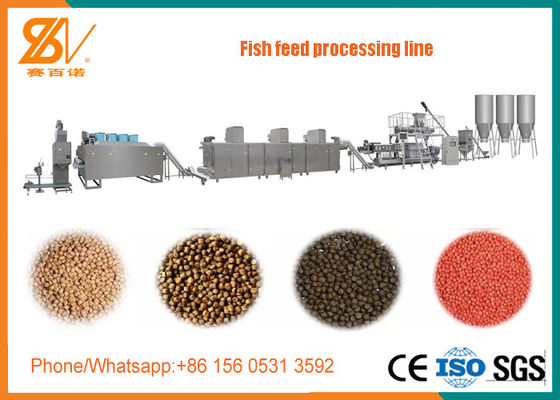 500kg/H Twin Screw Fish Pellet Extruder Floating Fish Feed Machine