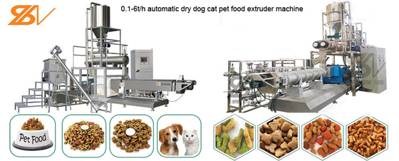 0.1-6t/Hは乾燥した飼い犬の食糧餌の生産工場吹いた